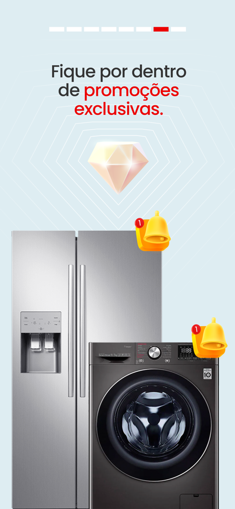 Esfera app interface showing notification alerts for exclusive product promotions like home appliances.