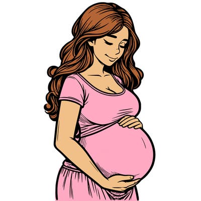 woman heavily pregnant realistic