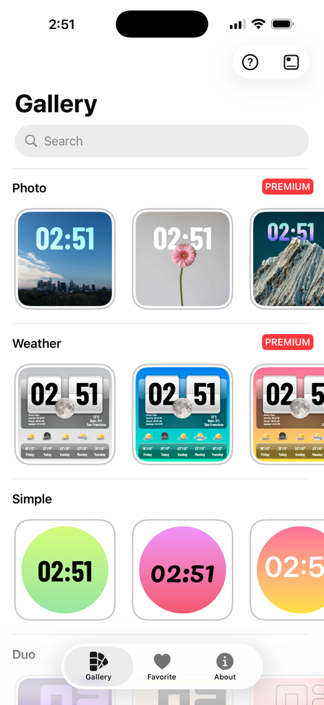 Clock Widget+ - Gallery of customizable photo, weather, and simple clock widgets for iOS home screens