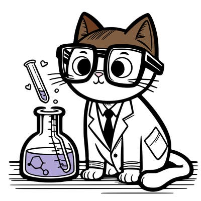 scientist cat