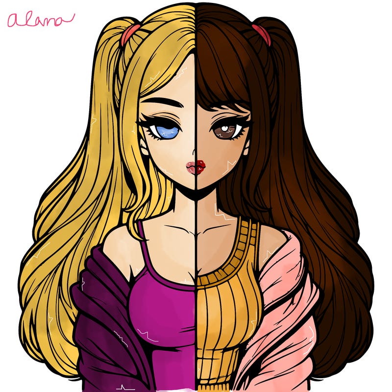 realistic girl split