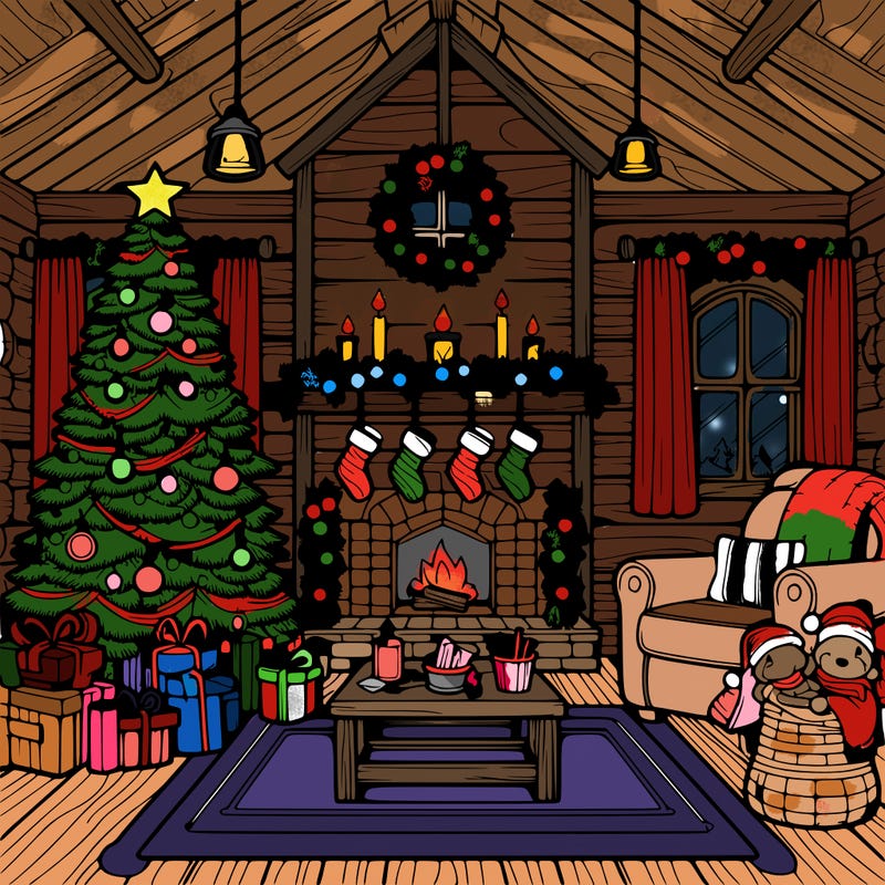 christmas house interior