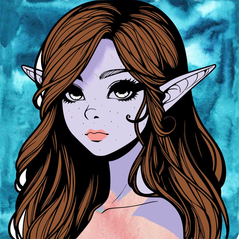 elf girl realistic dark fantasy