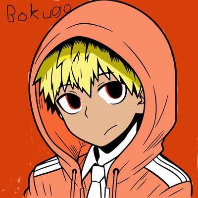 manga character with a hoodie