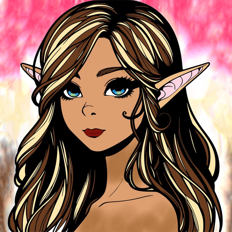 elf girl realistic dark fantasy