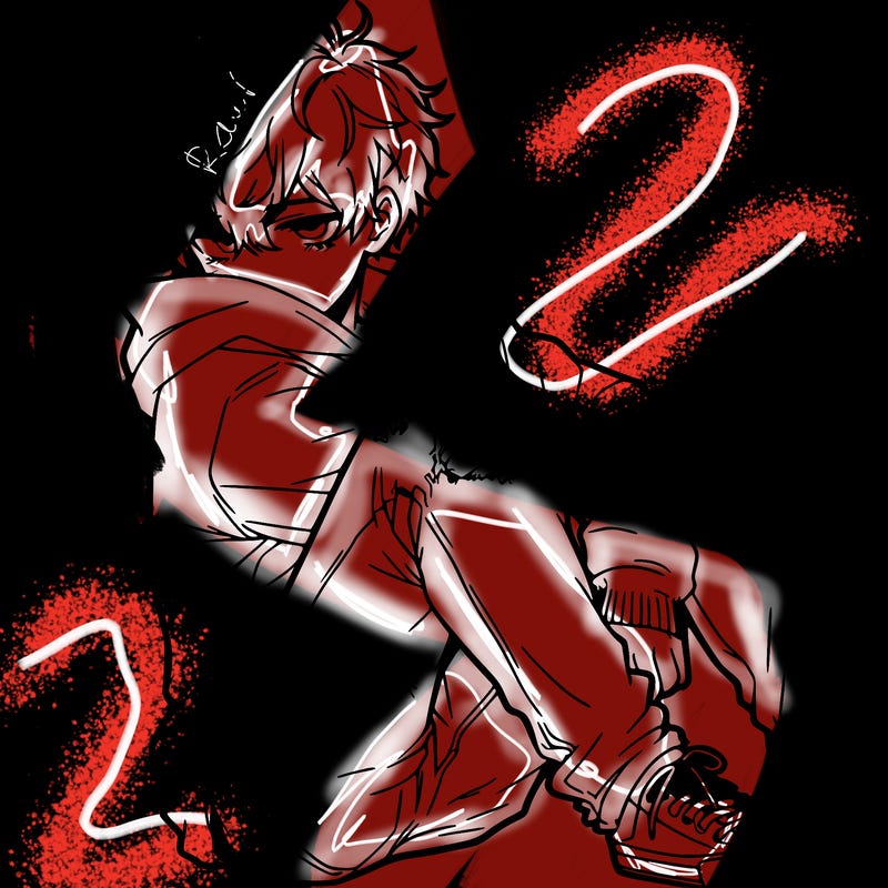 a male hoddie ripped jeans messy hair anime