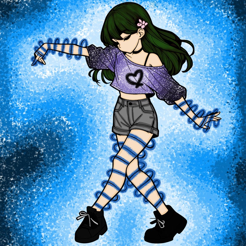 realistic girl danceing