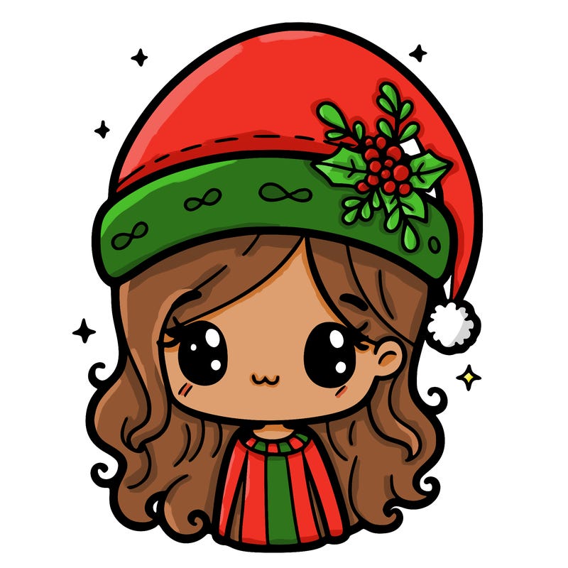 christmas hat girl