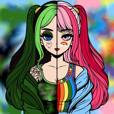 realistic girl split