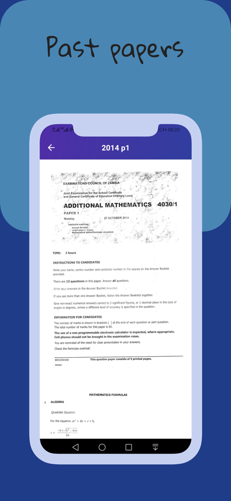 Past Paper Solutions - Education App | MWM