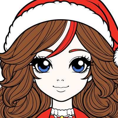 realistic christmas girl