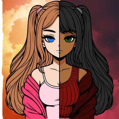 realistic girl split