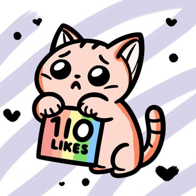 a cat begging for 10 likes