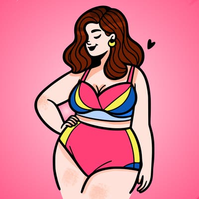 plus size woman bathing suit