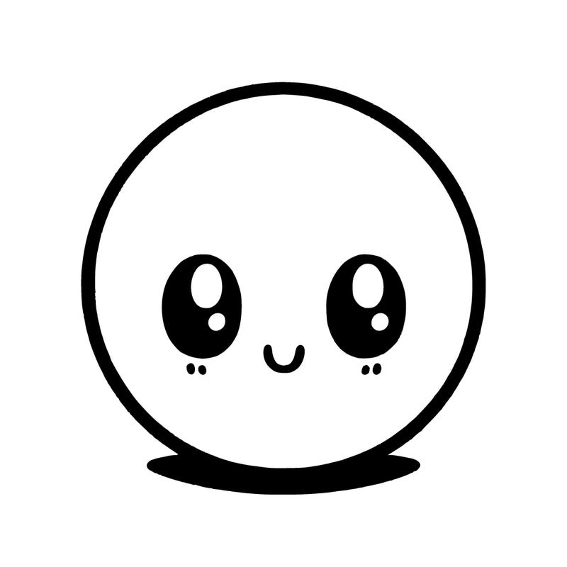 a blank, round circle