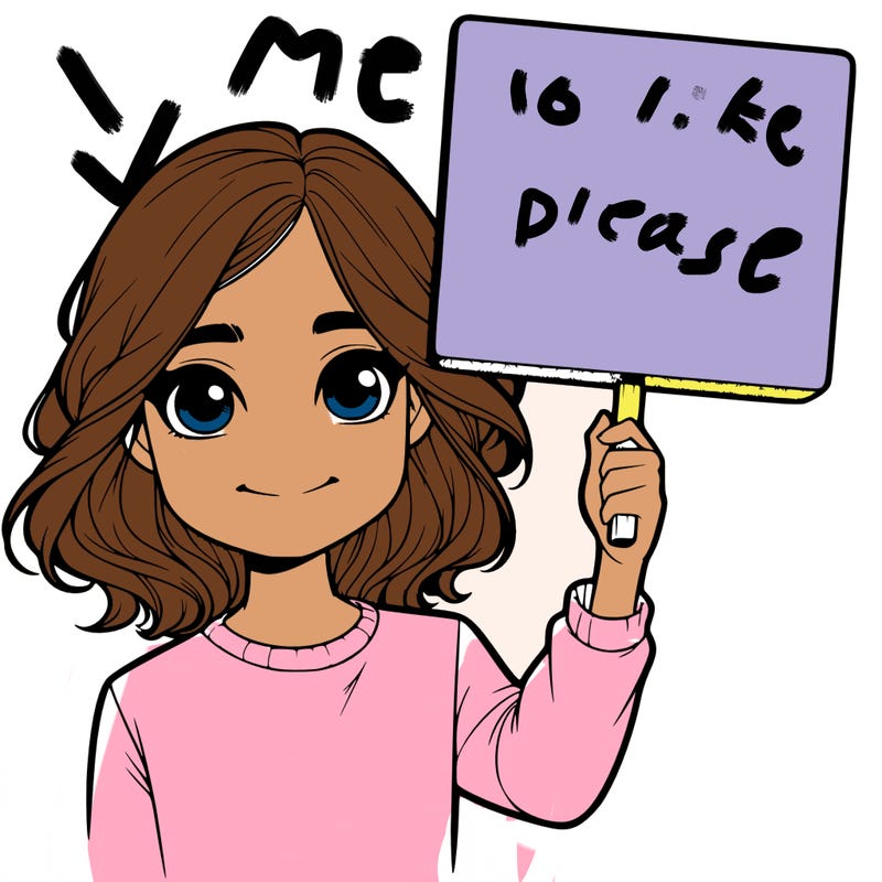 realistic girl holding up a sign