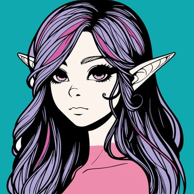 elf girl realistic dark fantasy