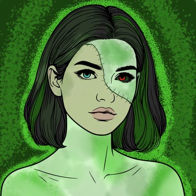 realistic portrait of woman