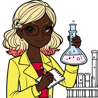 a female scientist