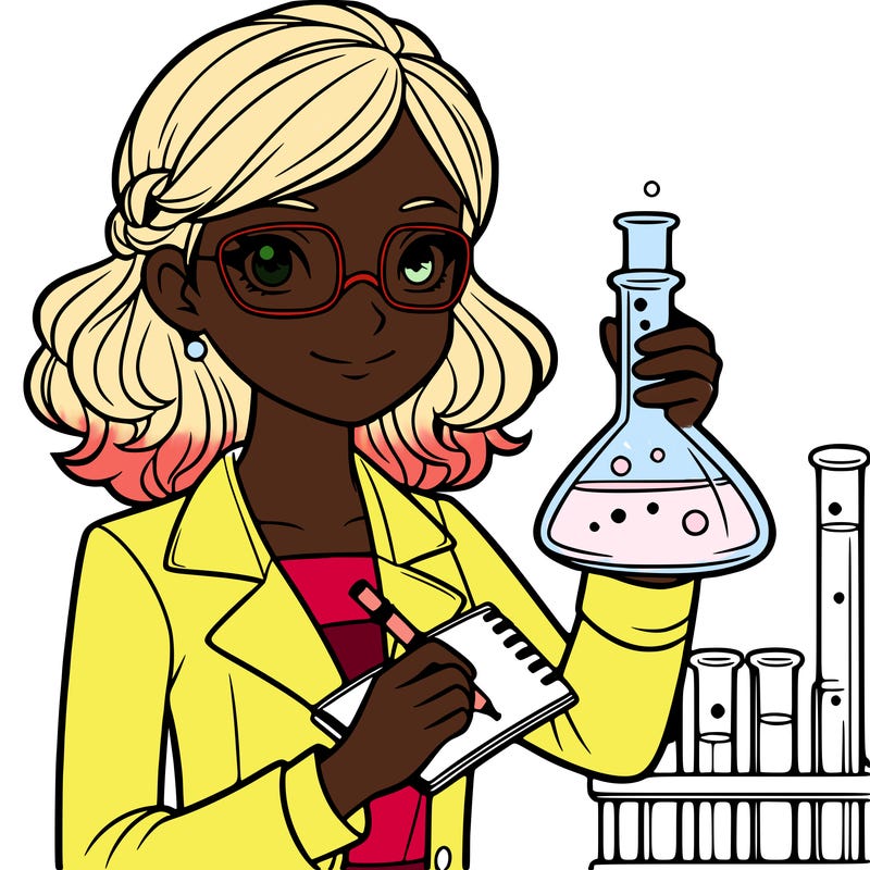 a female scientist