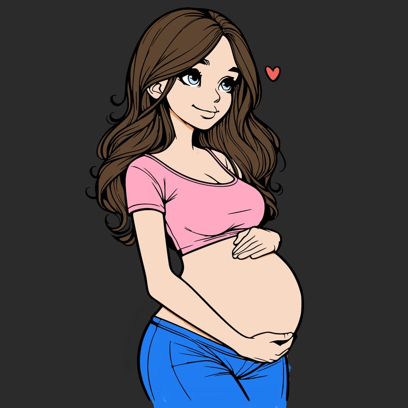 realistic pregnant girl