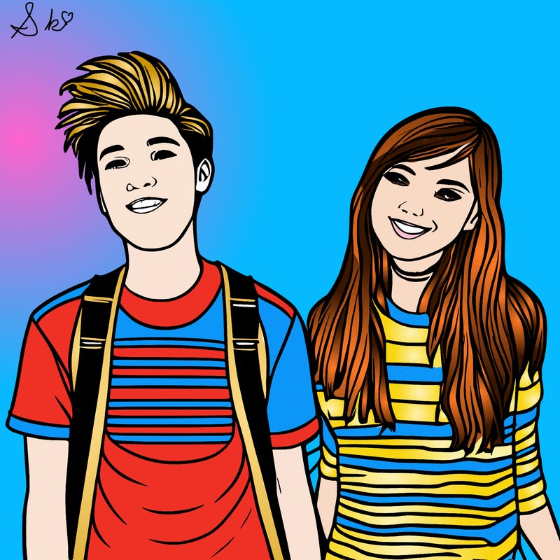 teenage girl and boy