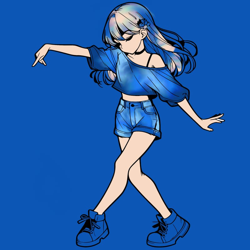 realistic girl danceing