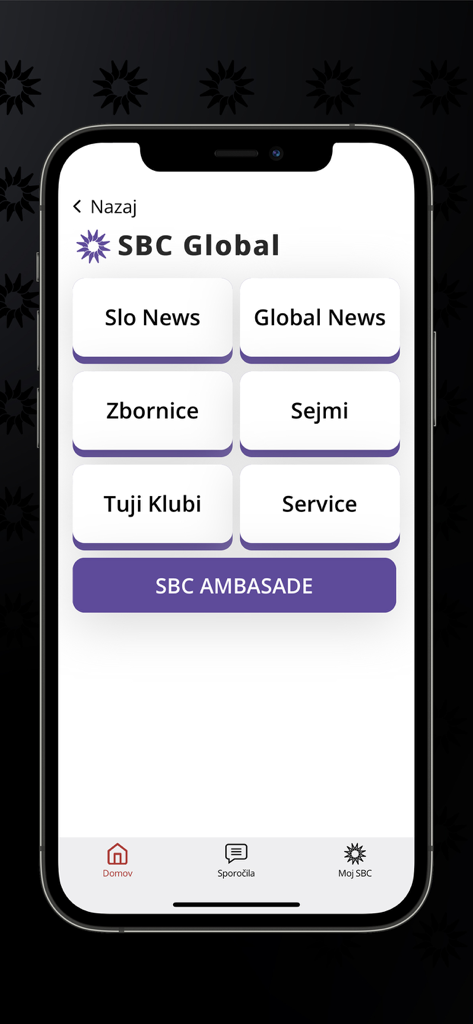 SBCA - Sección global SBC de la aplicación SBCA con noticias empresariales y servicios del club.