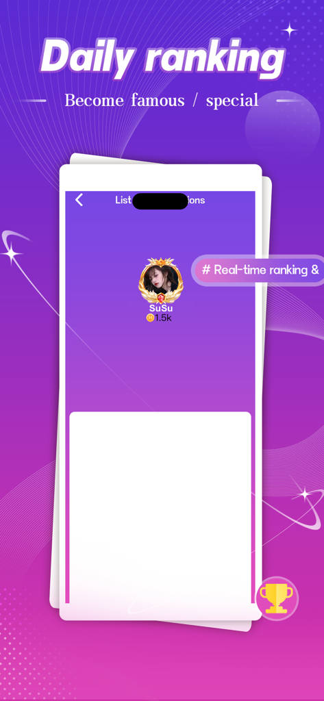 Soulfree - Soulfree app daily ranking interface showing top user profiles and social status rankings.