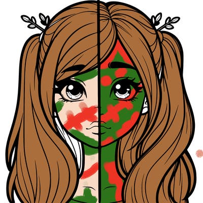 realistic girl split