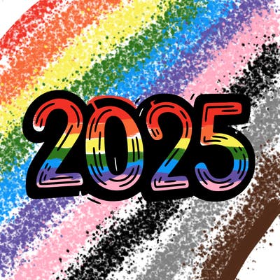 one line scrawled numbers sketch design “2025”