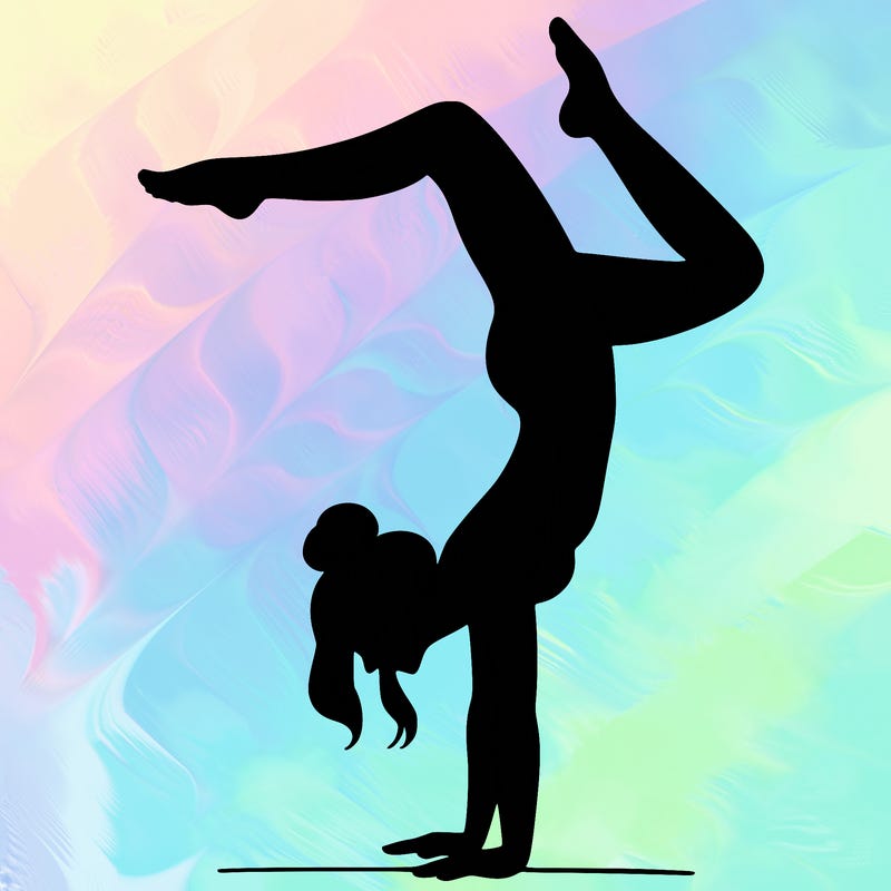 a woman doing a handstand