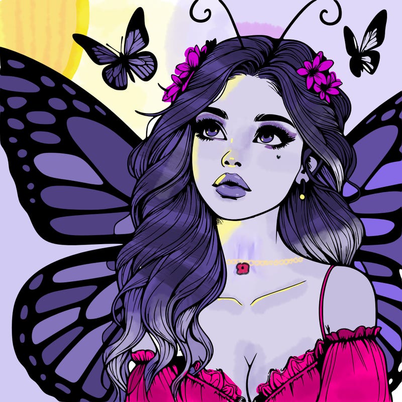 butterfly fairy realistic girl