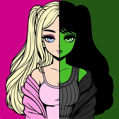 realistic girl split