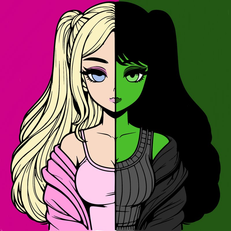 realistic girl split