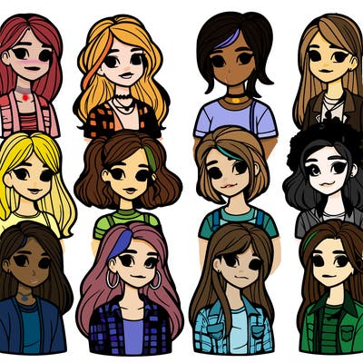 10 teenage girls
