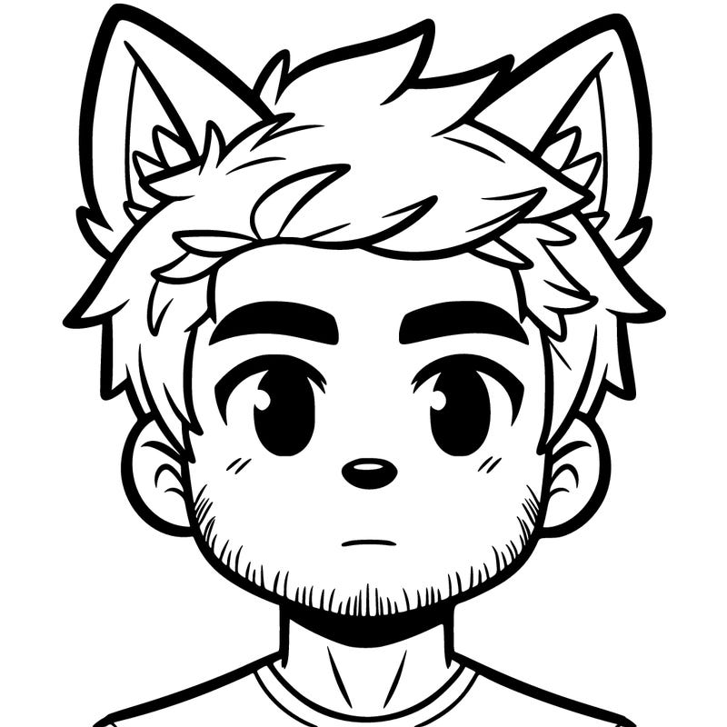 man with wolf's ears