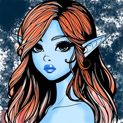 elf girl realistic dark fantasy