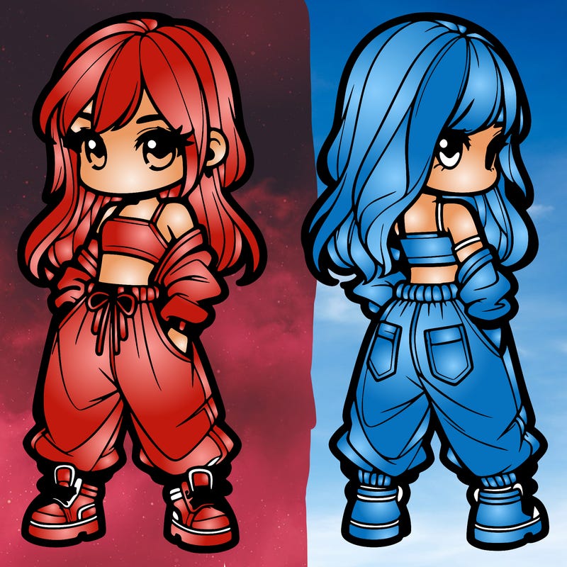 girl in crop top and baggy pants