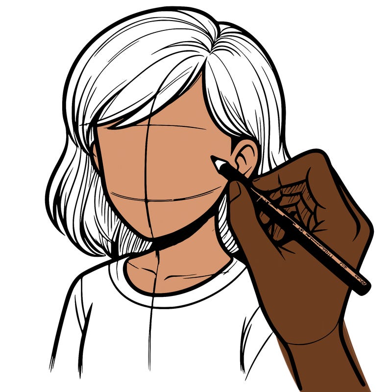 drawing a realistic person