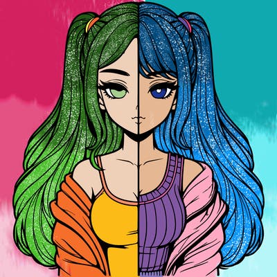 realistic girl split