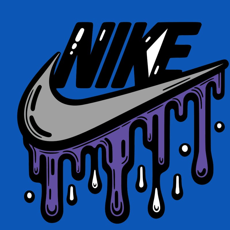 dripping nike logo