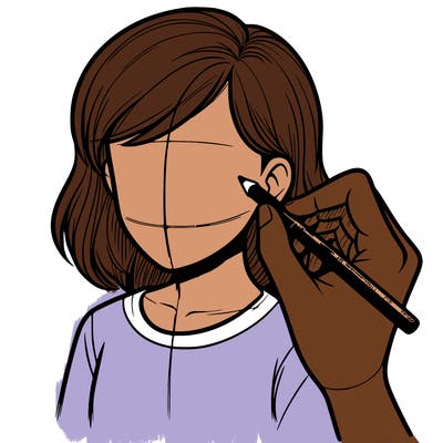 drawing a realistic person