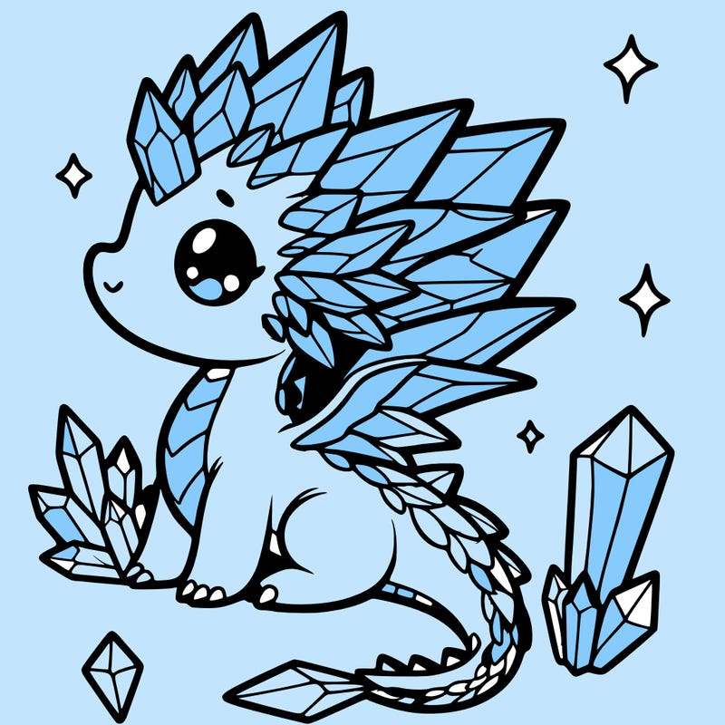 little cute crystal dragon