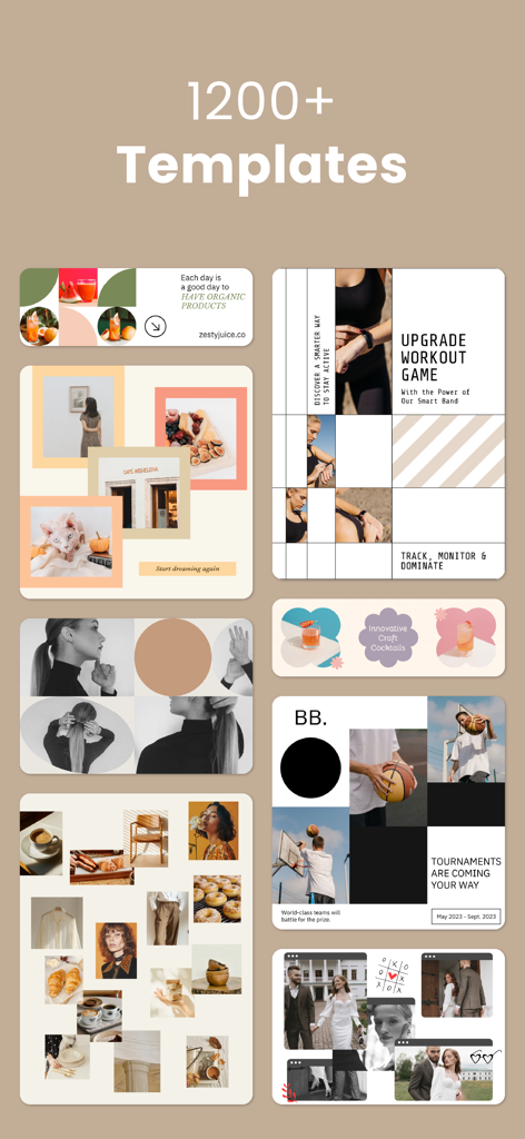 Una variedad de más de 1200 cuadrículas profesionales de Instagram y plantillas de feed de puzzle para influencers y marcas.