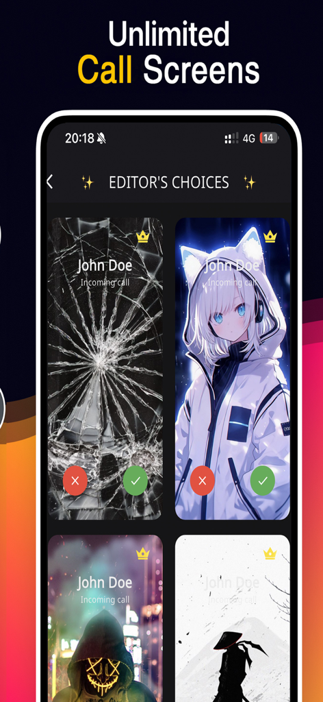 아이폰을 위한 다양하고 개인화된 수신 통화 화면 디자인 쇼케이스