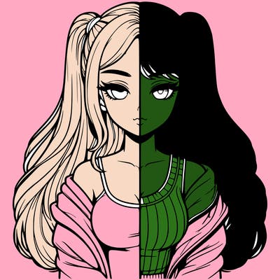 realistic girl split