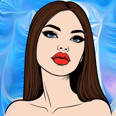 realistic woman with full lips