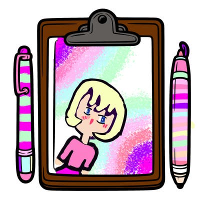 blank clip board with pen