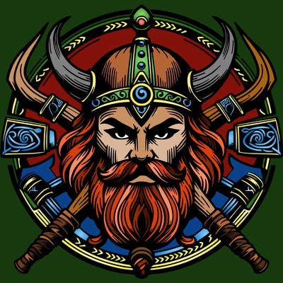 realistic valhalla god  symbol around
